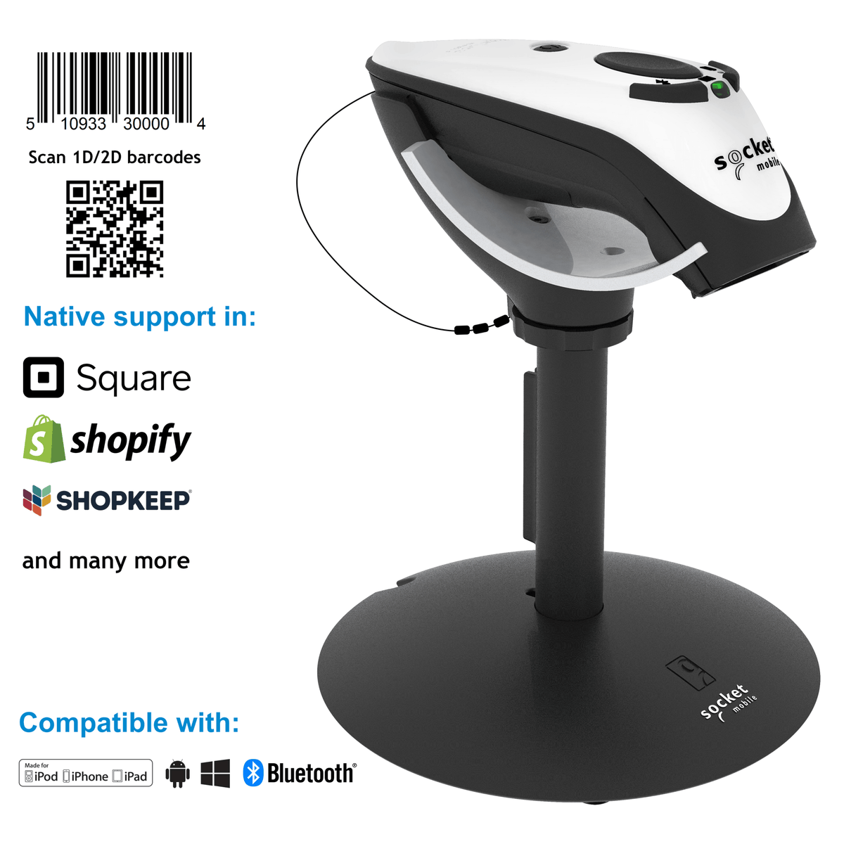 DuraScan® D740 Universal Barcode Scanner - Socket Mobile