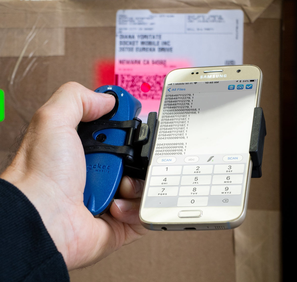 Scanner & Phone Holder for 600/700 Series Products - Socket Mobile