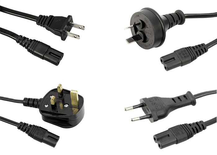 6 - Bay Charger AC Power Cord - Socket Mobile