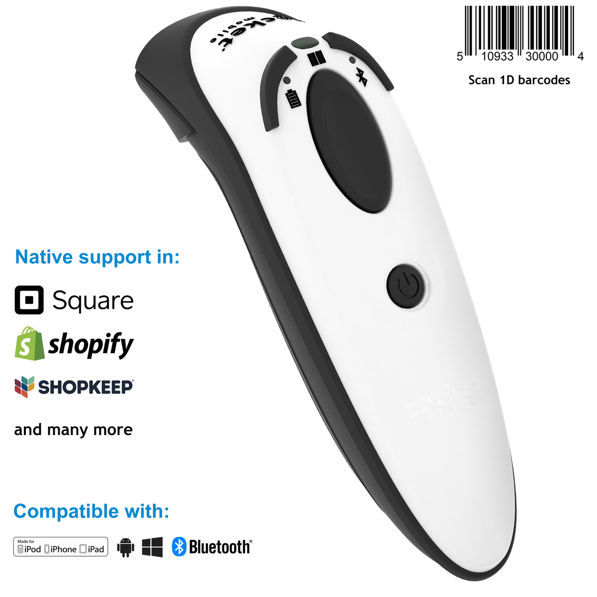 DuraScan® D730 Laser Barcode Scanner, v20 - Socket Mobile