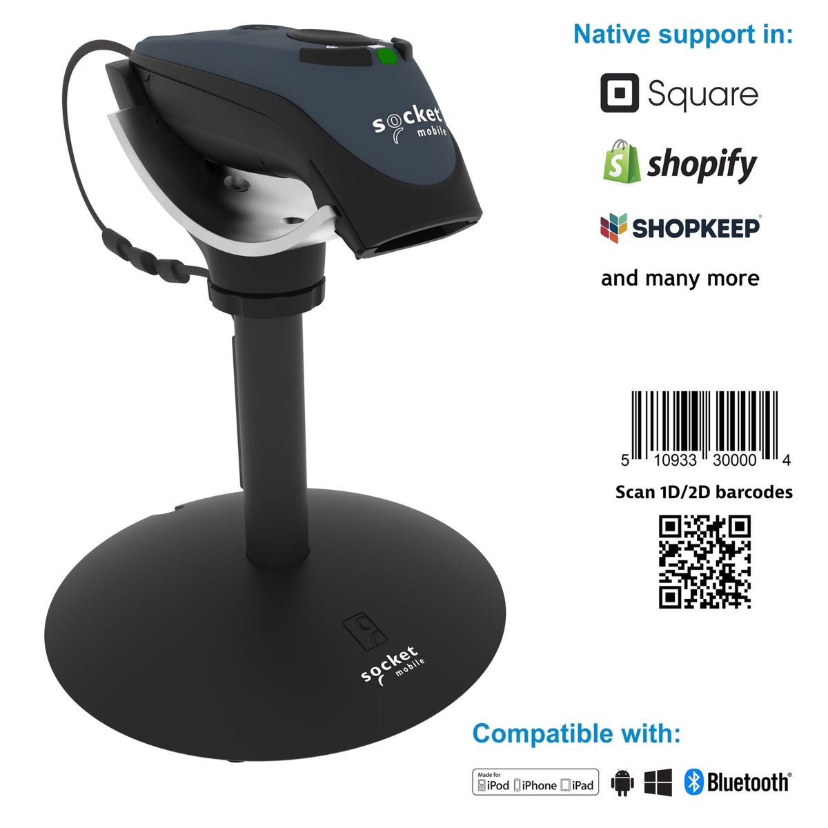 DuraScan D740 - 1D/2D Universal Barcode Scanner - Socket Mobile