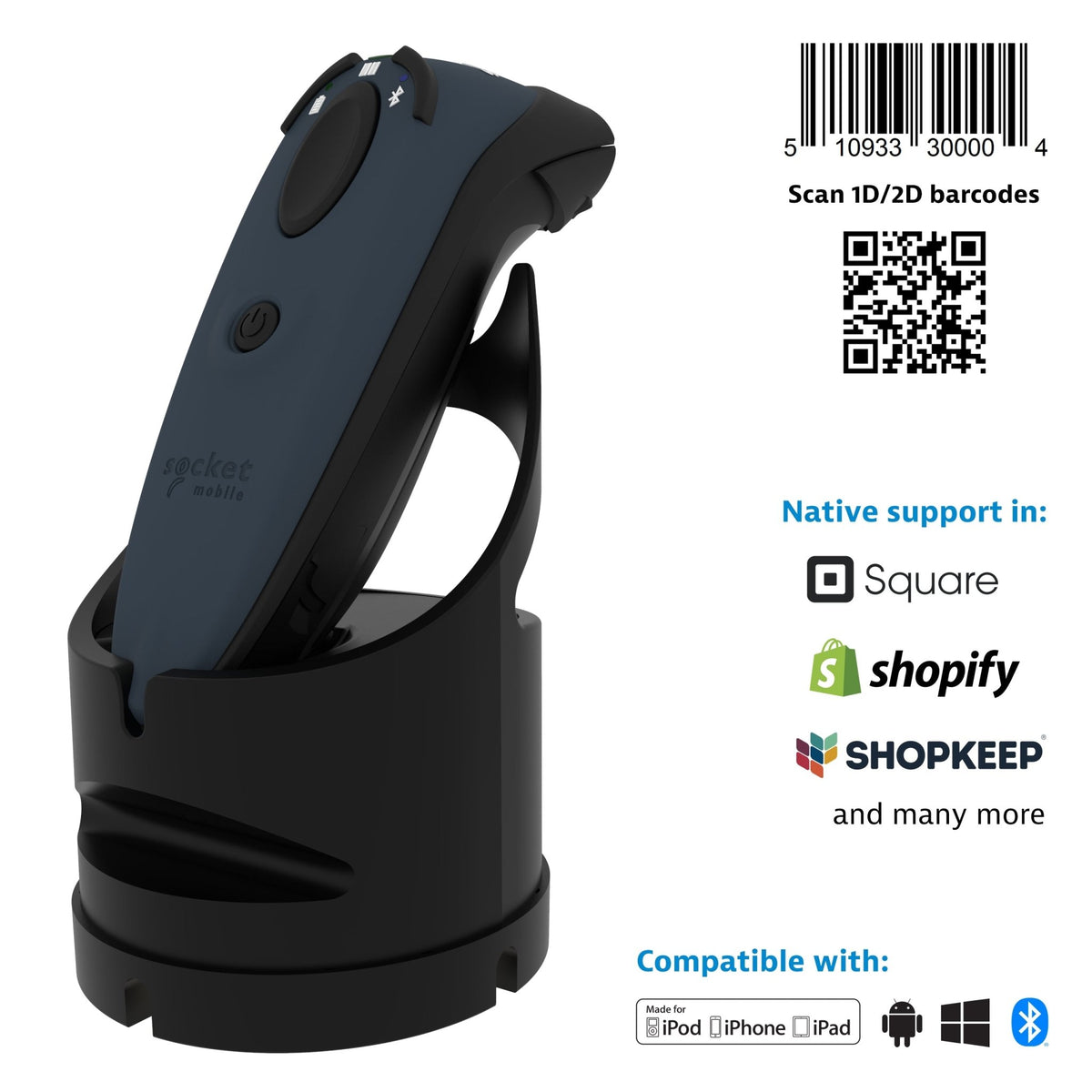 DuraScan D740 - 1D/2D Universal Barcode Scanner - Socket Mobile