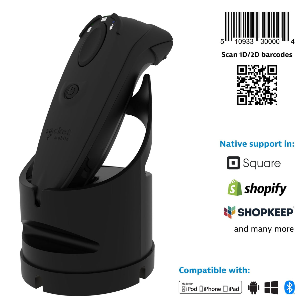 DuraScan D760 - 1D/2D/MRZ Ultimate Barcode Scanner, Reader - Socket Mobile