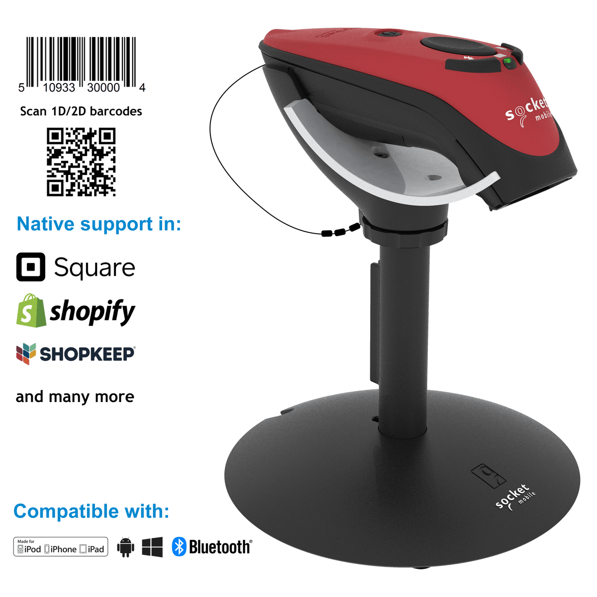 DuraScan® D760 Ultimate Barcode Scanner and Passport Reader - Socket Mobile