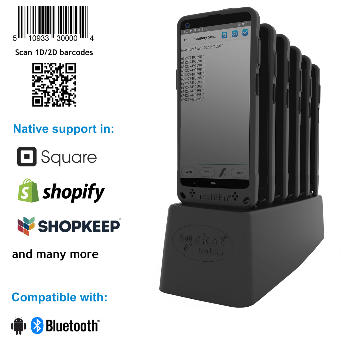 DuraSled™ DS840, Universal Barcode Scanning Sled - XCover Pro - Socket Mobile