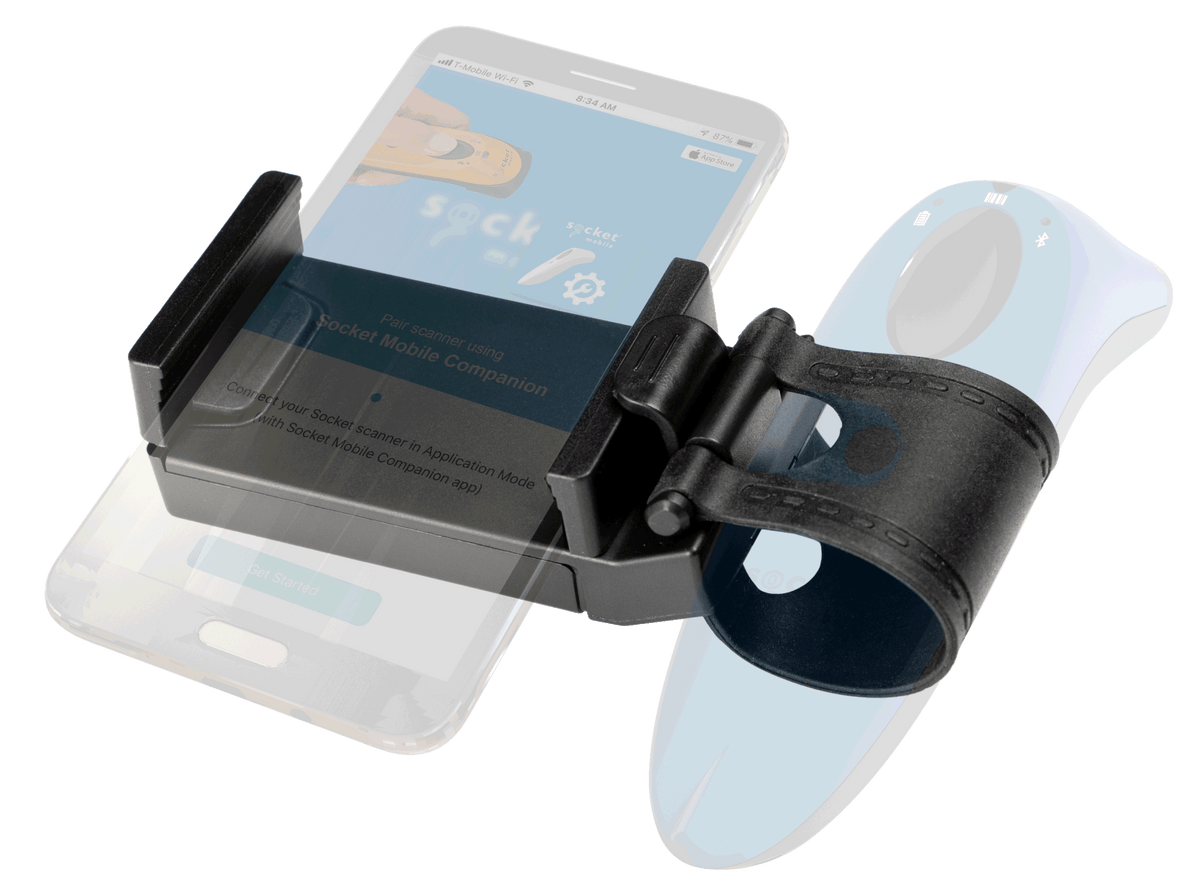 Scanner & Phone Holder for 600/700 Series Products - Socket Mobile