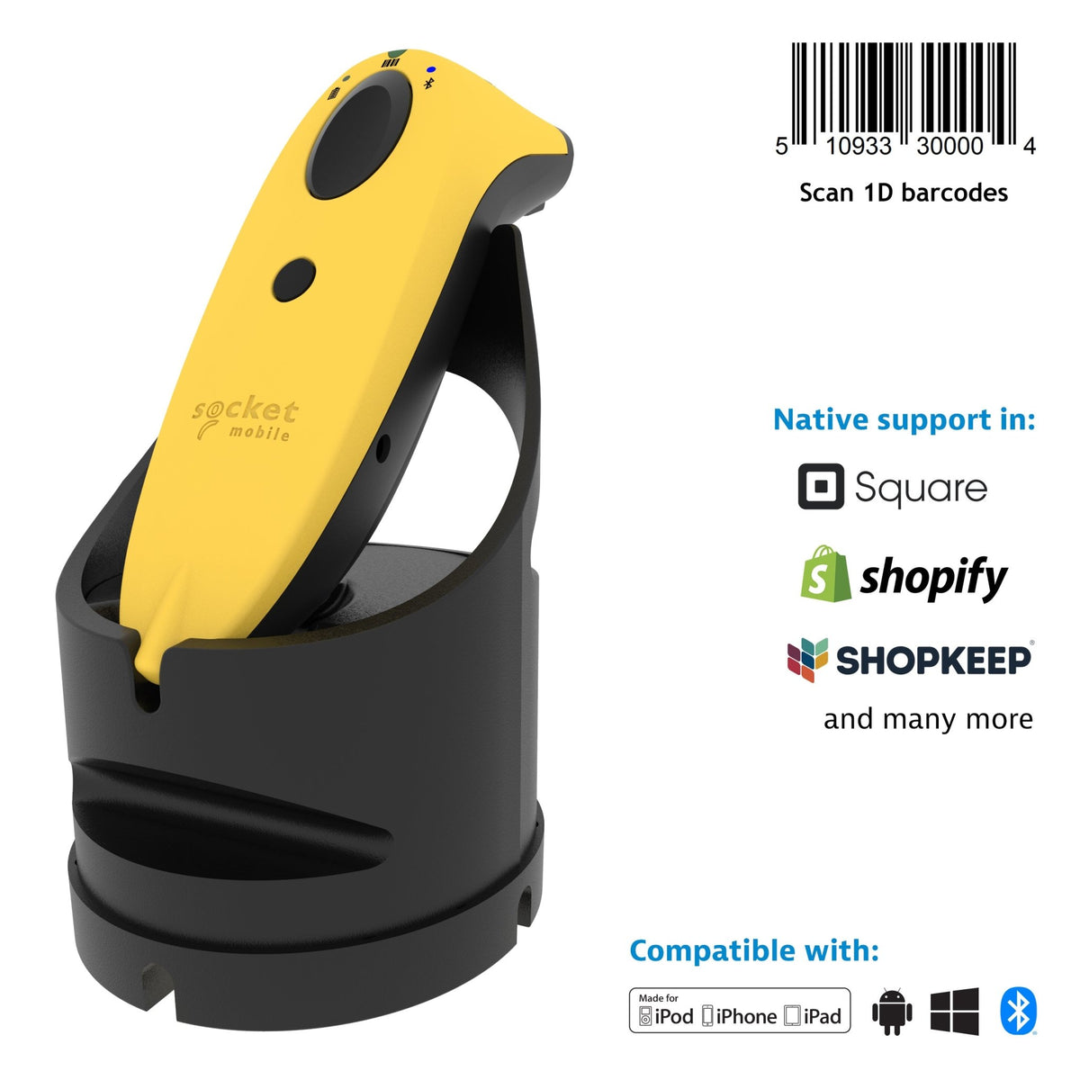 SocketScan S730 - 1D Laser Barcode Scanner - Socket Mobile