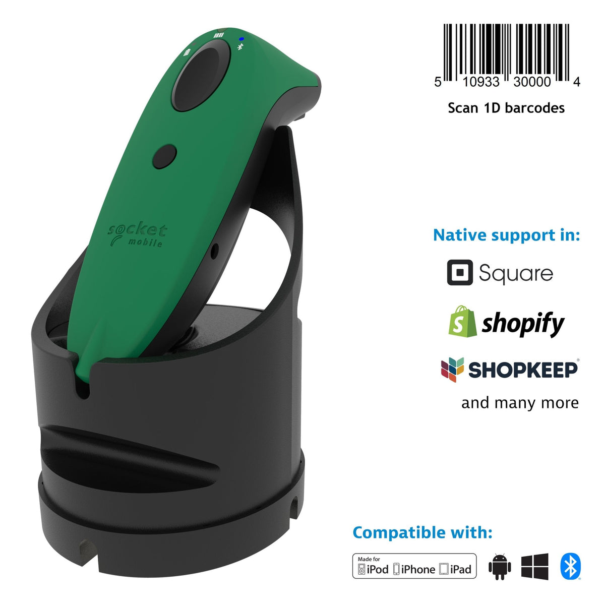 SocketScan S730 - 1D Laser Barcode Scanner - Socket Mobile