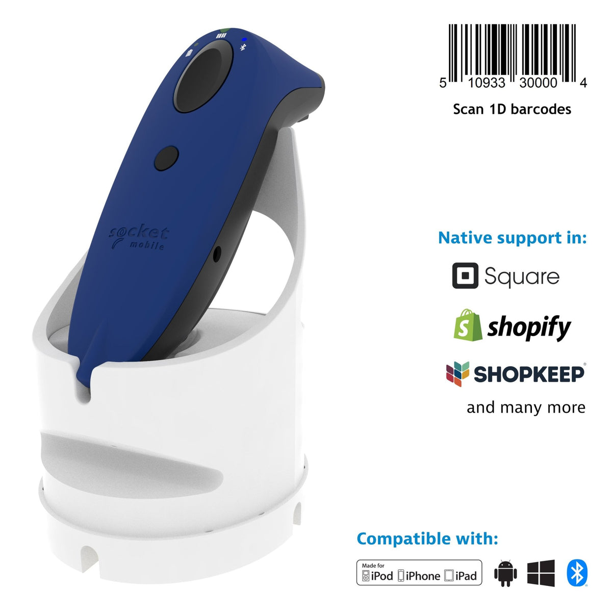 SocketScan S730 - 1D Laser Barcode Scanner - Socket Mobile