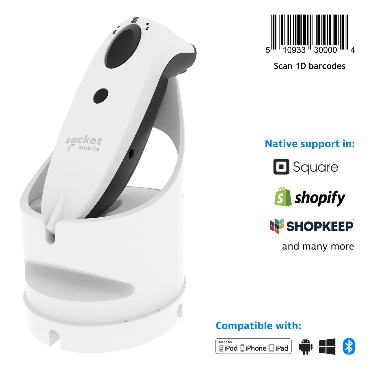 SocketScan S730 - 1D Laser Barcode Scanner - Socket Mobile