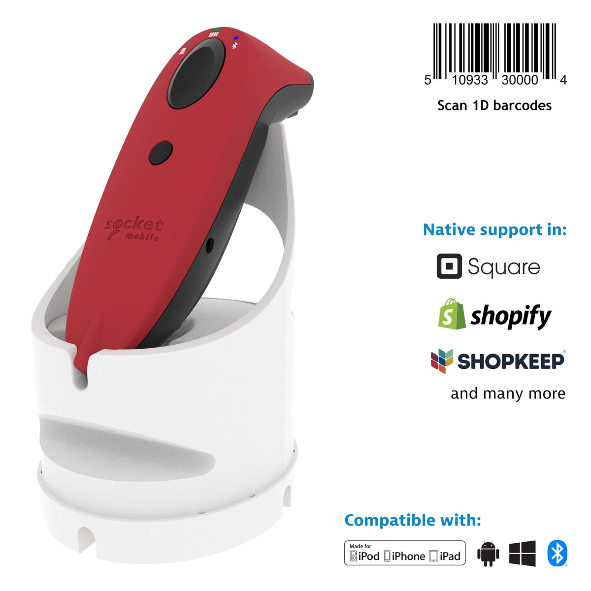 SocketScan S730 - 1D Laser Barcode Scanner - Socket Mobile