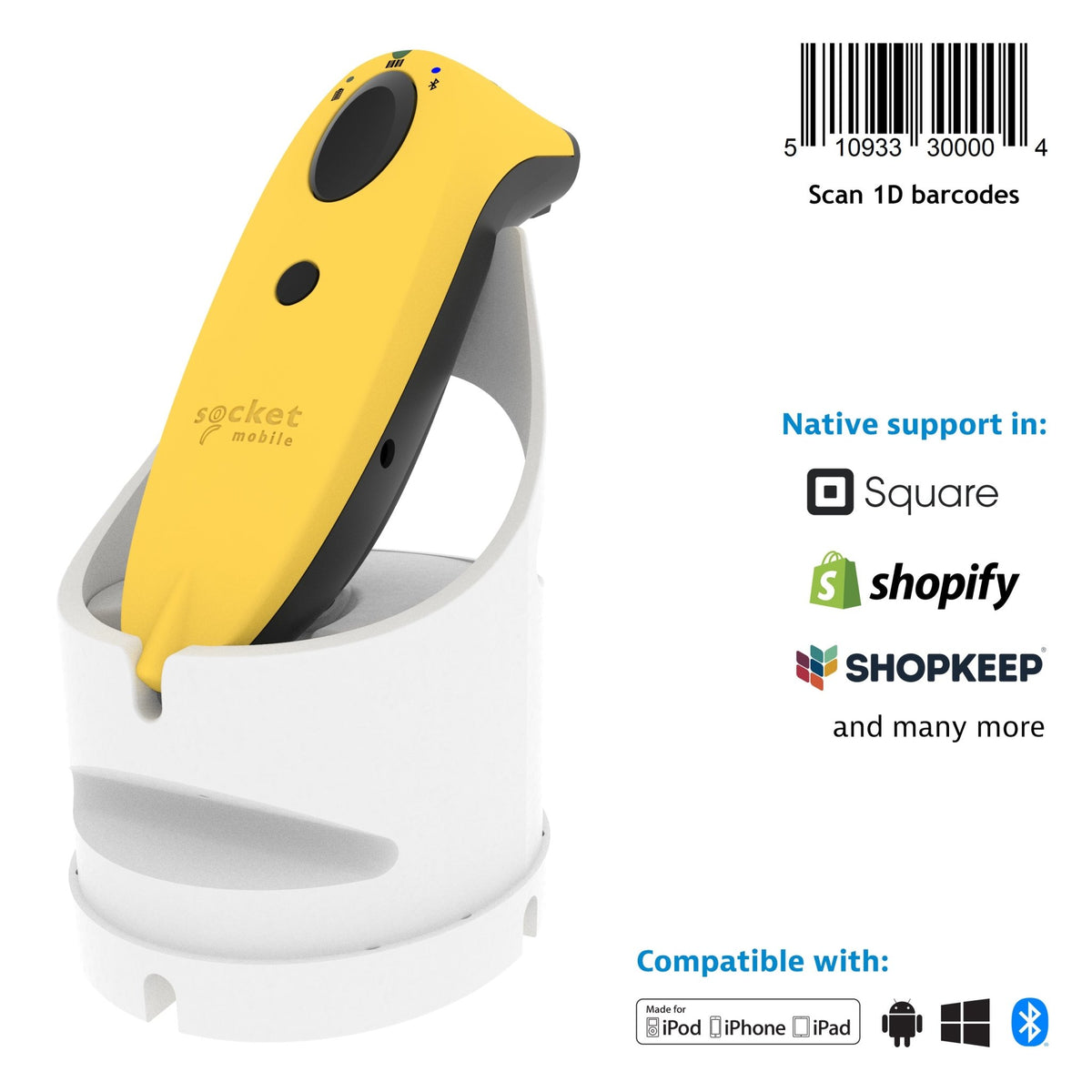SocketScan S730 - 1D Laser Barcode Scanner - Socket Mobile