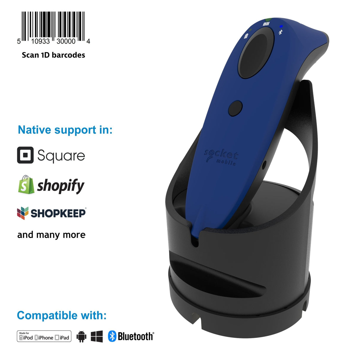 SocketScan S730 - 1D Laser Barcode Scanner - Socket Mobile