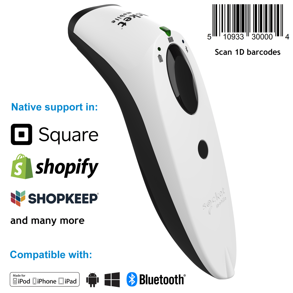 SocketScan® S730 Laser Barcode Scanner - Socket Mobile