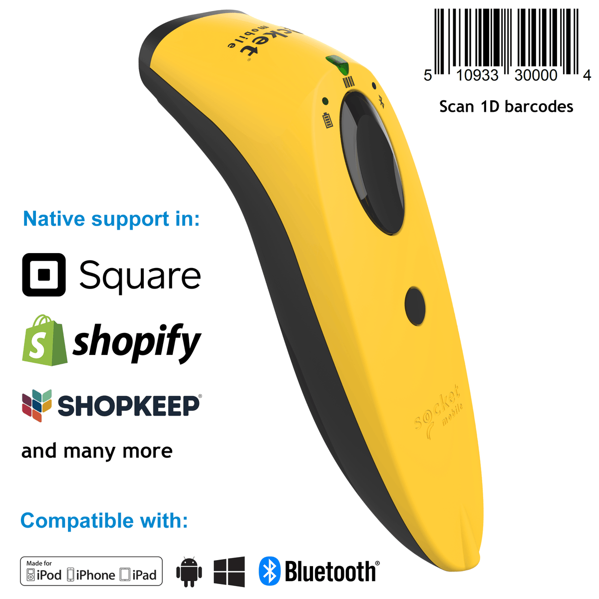 SocketScan® S730 Laser Barcode Scanner - Socket Mobile