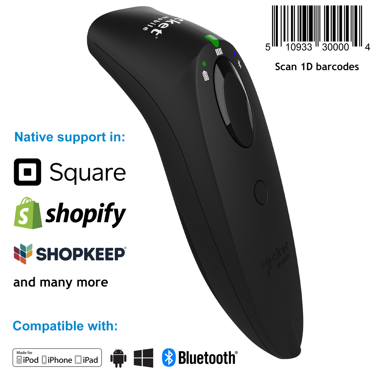 SocketScan® S730 Laser Barcode Scanner - Socket Mobile