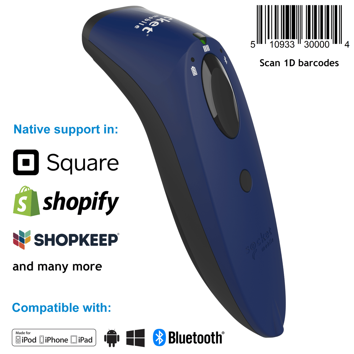 SocketScan® S730 Laser Barcode Scanner - Socket Mobile